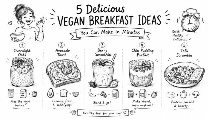 5 Delicious Vegan Breakfast Ideas You Can Make in Minutes