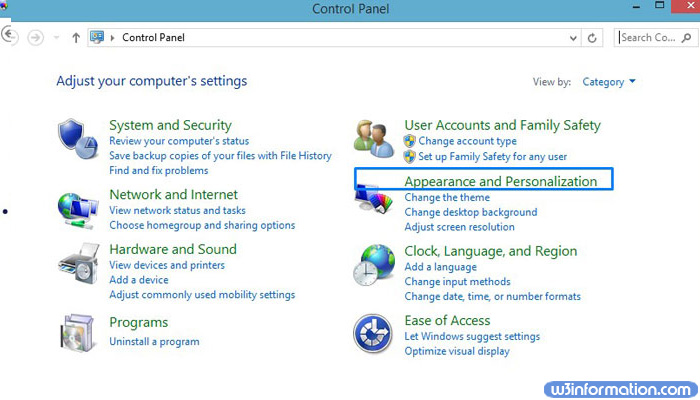 control panel