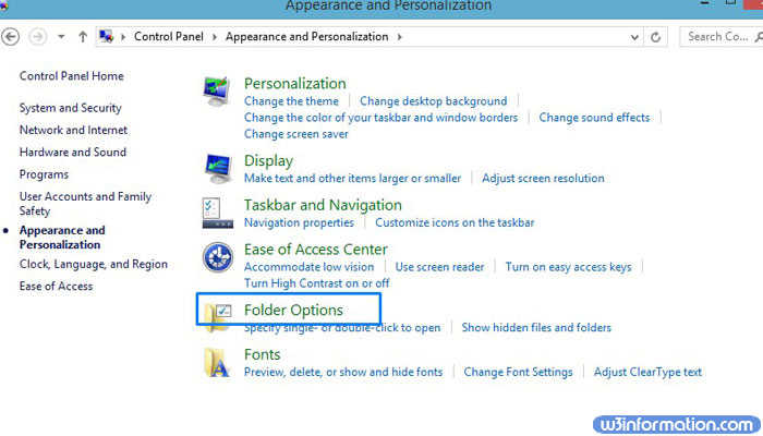folder option