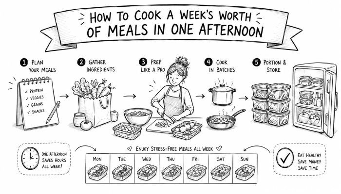 How to Cook a Week’s Worth of Meals in One Afternoon
