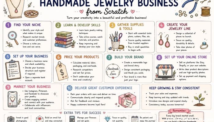 How to Create a Handmade Jewelry Business from Scratch