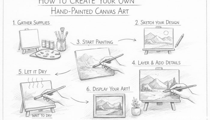 How to Create Your Own Hand-Painted Canvas Art