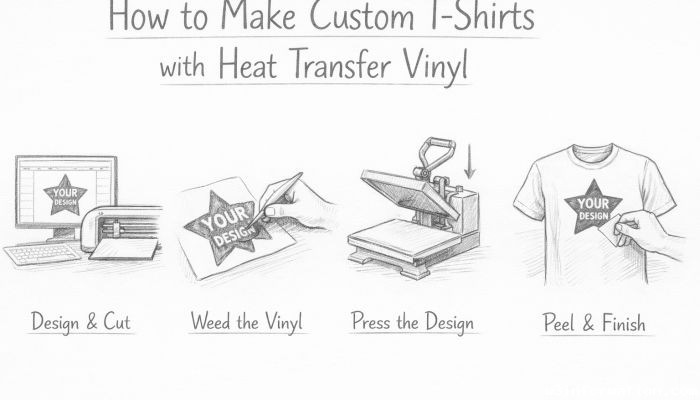 How to Make Custom T-Shirts with Heat Transfer Vinyl
