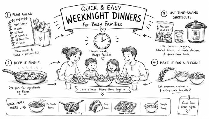 How to Make Quick and Easy Weeknight Dinners for Busy Families