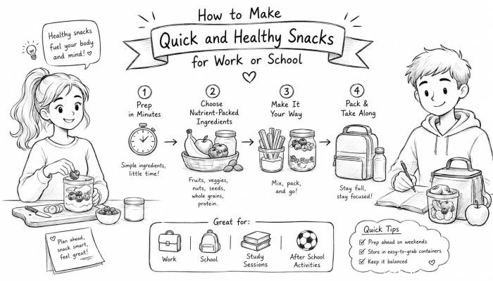 How to Make Quick and Healthy Snacks for Work or School