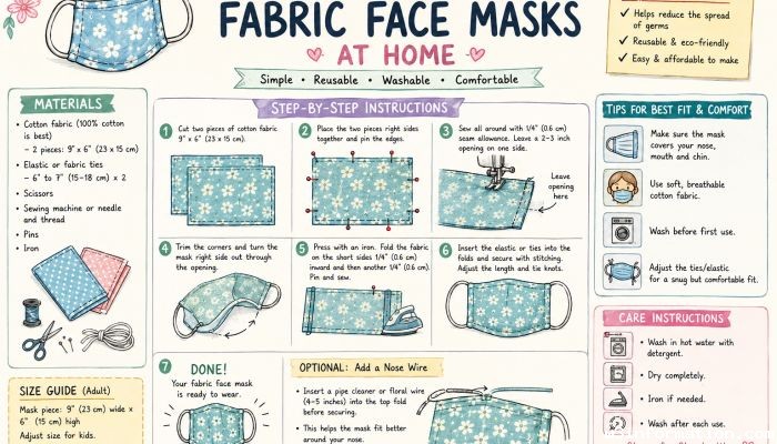 How to Make Your Own Fabric Face Masks at Home