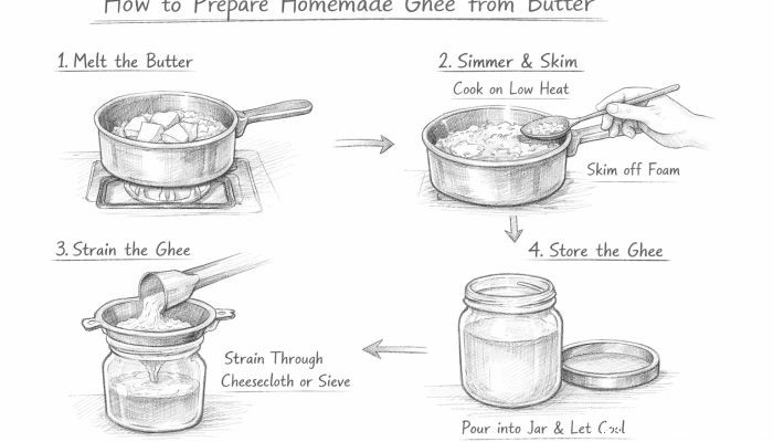 How to prepare homemade ghee from butter