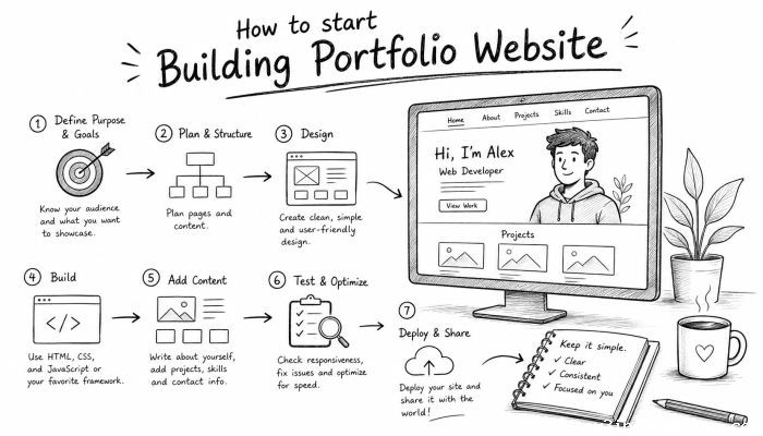 How to start building portfolio website