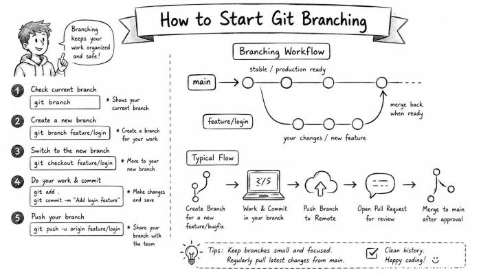 How to start Git branching
