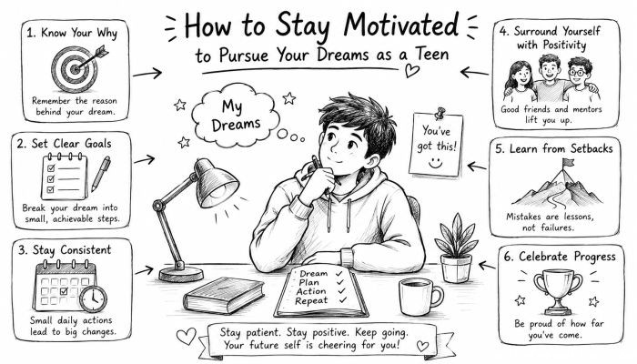How to Stay Motivated to Pursue Your Dreams as a Teen