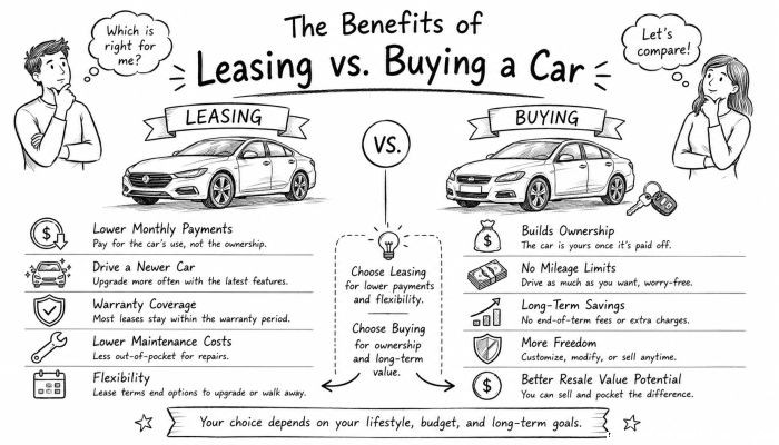 The Benefits of Leasing vs. Buying a Car